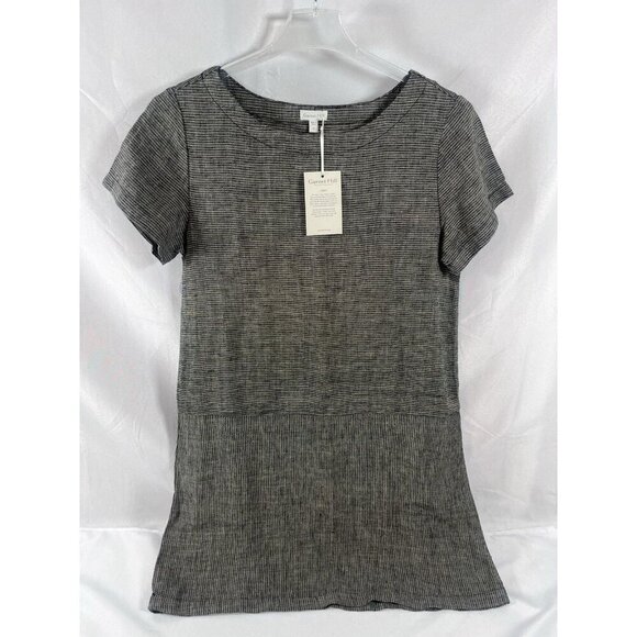 Garnet Hill Dresses & Skirts - Garnet Hill Womens Dress Black Cream Size 10 A-Line 100% Linen NWT